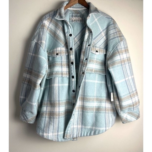 NWT Free People Cabin Cozy Plaid Heavyweight Button Down Jacket Shacket. Size XL - Picture 9 of 12
